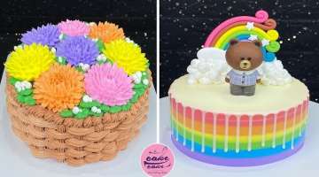 Top Awesome Rainbow Cake Decorating Tutorials | Part 150