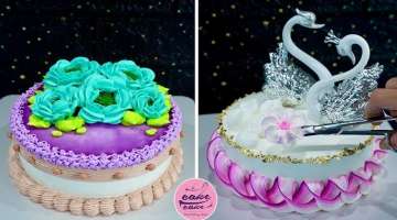 Two Beautiful Swans Birthday Cake Decorating Tutorials