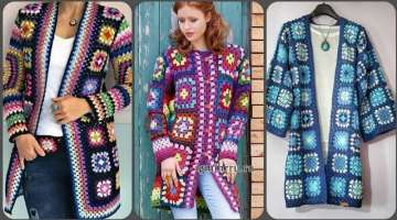 Most Beautiful Multi Granny Square Cardigan Jacket Designs Street Fashionista Ideas
