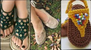 Top trendy summer hand made crochet shoes designs