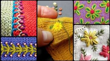 Simple easy pattern mash crochet hånd #embroidery designs 2021
