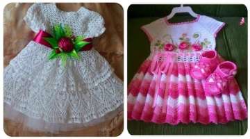 STYLISH And BEAUTIFUL HANDS CROCHET FROCKS Designs For 1 To 5 Year Baby Girls