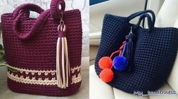 Beautiful Hand Crochet Bags Hand Bags Purse Designs| Crochet With Dori For Purses