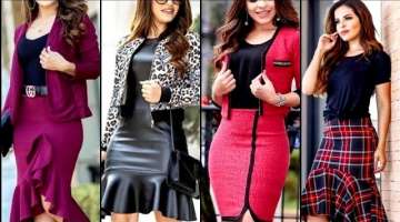 Super gorgeous women office wear mairmaid skirts skaters outfits collection
