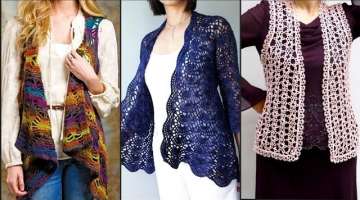 Glamorous summer fashion hånd made Crochet cardigan jackets 2021 designs