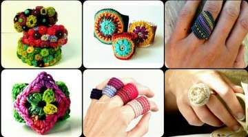 very stylish handmade crochet rings design and friendship rings designs for girls