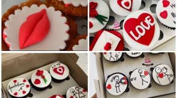 Valentine cupcakes/valentine theme cupcakes/elegant cupcakes/love cupcake/how to make love cupcak...
