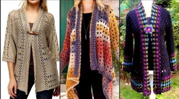 Gorgeous & creative hånd made crochet lace cardigan shrug designs free pattern @Fashion Lovers
