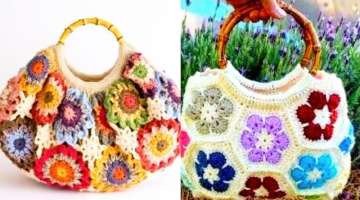 very easy and beautiful hand crochet bags handbag and pouches design ideas for beginners