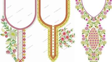 latest collection of neck embroidery patterns and designs for hand embroidery