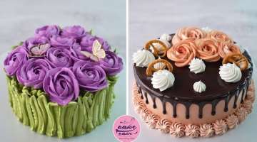 The Most Beautiful Purple Rose Cake Decorating Ideas & Simple Chocolate Cake Design