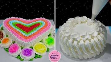 Blue Rose Cake Decorating Ideas and Rainbow Heart Cake