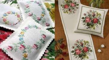 beautiful hand embroidery patterns and designs for cushions and pillow covers