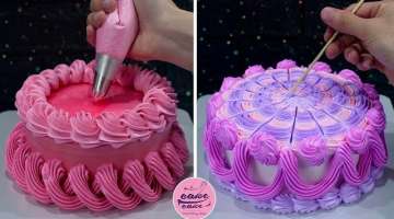 Magenta and Purple Birthday Cake Decorating Ideas
