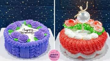 Purple Rose Birthday Cake Decorating Tutorials