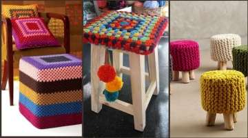 most likely hand made crochet stool covers designs easy pattern