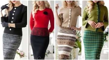 70+gorgeous knitted 2pec warm dress designs for women/classy knitted warm suit women ideas