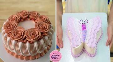 How To Make A Butterfly Cake For Birthday & French Rose Cake Design