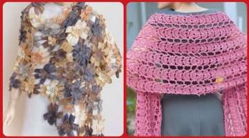 Top Favorite Trend 2020 Of Hand Knitted Woolen Shawls/ Scarf/Wrap Shawls Floral Pattern