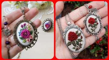 Elegant And BEAUTIFUL Hand Made Brazilian Embroidered Jewelry And Pandant For Women