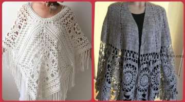 BEAUTIFUL Hand CROCHET CROCHET Design For Poncho And Cape Scarf
