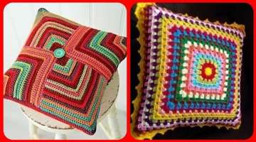 Hand CROCHET Design For Cushions |BEAUTIFUL CROCHET Colorful Cushions For Room Decor