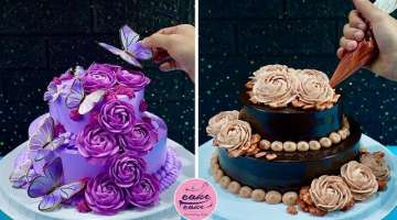 How To Make The Best Two-Tier Celebration Cake and Purple 2 Tier Celebration Cake