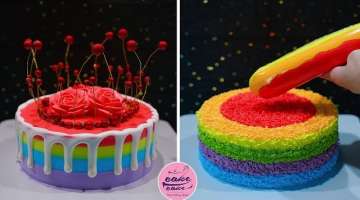 Satisfying Rainbow Cake Decorating Tutorials