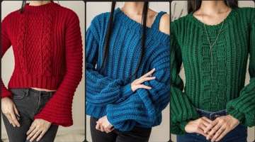 top stylish hand made crochet knitted sweater designs