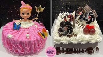 Beautiful Cake Decorating Tutorial For Birthday Girl | Part 96