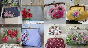 extra gorgeous collection 2021 of Ribbon embroidered purse clutches and handbags