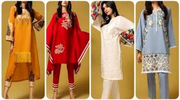 Most stunning casual wear designer girls Kurti & Ladies shirt designs best color combination idea...