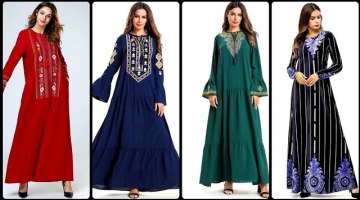 Latest new designs casual wear long frocks Maxi dresses designs for women