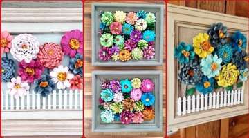 most trendy hand made crochet flowers frame for wall decorations idead