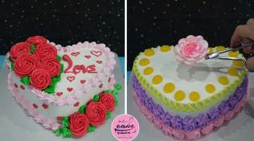Colorful Valentine's Day cake decorating ideas