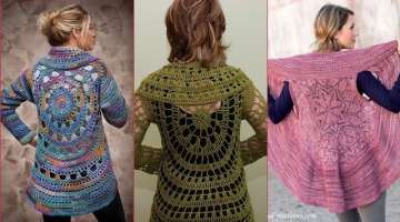 Spring summer fashion hand made crochet circle shrug designs for girls
