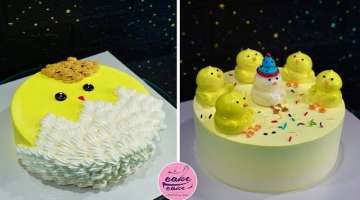 Cute Yellow Chick Cake Decorating Ideas