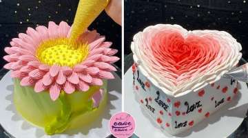 Awesome Sunflower and Heart Cake Decorating Tutorials Ideas For Everyone | Part 274