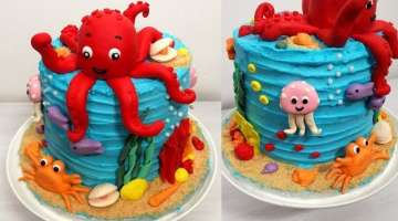Octopus Cake Tutorial | Under The Sea Cake Video Tutorial