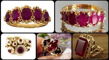 Vintage Ruby stone gold engagement wedding ring designs forbgirls