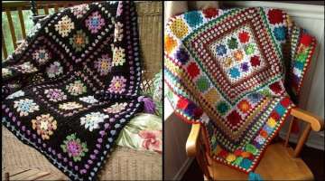 Amazing Hand made crochet blanket and bedspread set designs free pattern