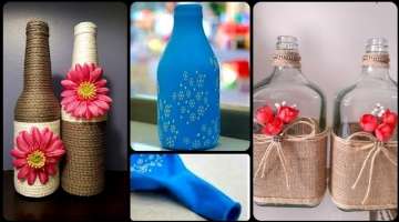 Easy to make hand made bottle crafts christmas decoratinh ideas