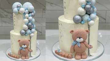How to make a bear holding chocolate balloons cake | Cake decorating tutorials | Sugarella Sweet...