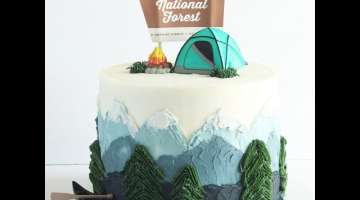 Painting A Cake With Buttercream: Time-lapse Video