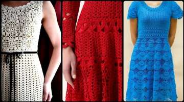 Top Trendy summer crochet fancy skater/midi dress designs