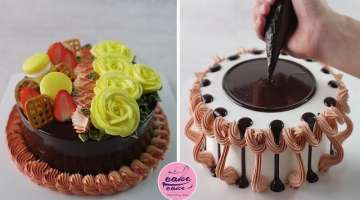 Chocolate Cake and Fresh Fruit | Satisfying Chocolate Cake Tutorials For Everyone