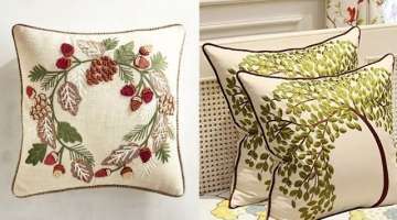 Latest Trending Style Aplic Embroidered Cushion Designs