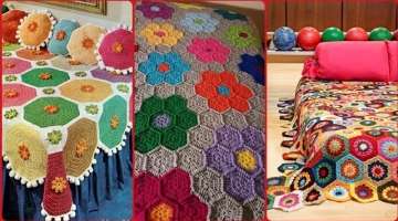 Handmade crochet bed spread designs