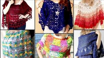 Most beautiful Summer hand made Fancy cotton/wrap shawl poncho designs for girls