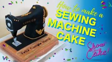 REALISTIC SEWING MACHINE FONDANT CAKE | SINGER | ShowThatCake